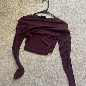 Vici boutique cropped long sleeve shirt size medium